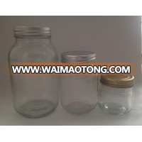 Wholesale 250ml food grade glass canning jars with double tin lid