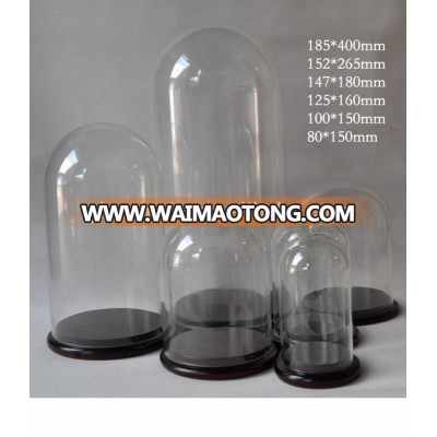 Wholesale glass domes with base as glass dome cover to protect the items