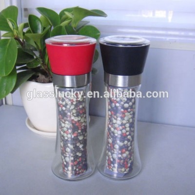 200ml spice bottles with spice grinder caps and pepper glass bottle grinder