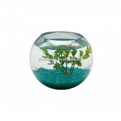 Clear glass aquarium fish tanks round glass as decoration