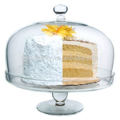 Wholesale home decorative clear dome glass cake stand and dome