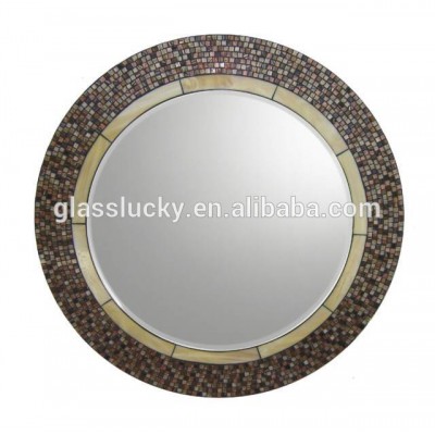 Mirror glass wholesale with mosaic and wooden almirah designs with mirror