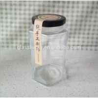 Hexagon glass jars and honey jar glass as honey bee glass jars