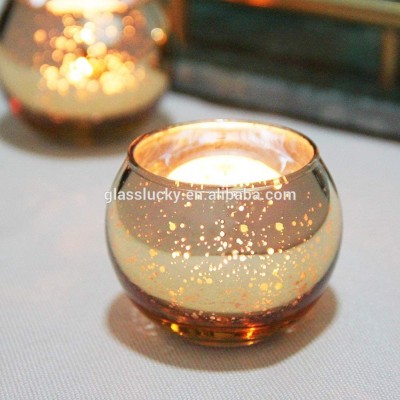 Empty spotted gold soy wax glass jars and glass containders for candles with lid for wedding and home decor containers glass