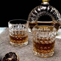 Crystal fashion beautiful whiskey glass gift set for whiskey glass drinking glass set