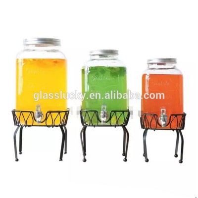 1 gallon mason jar drink dispenser glass/beverage drinks dispensers