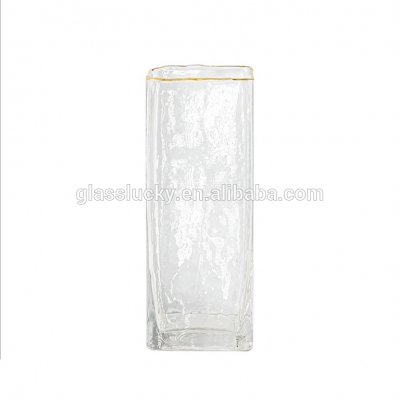 Nordic cheap tall clear glass luxury crystal vases for flower arrangements home office decor wedding tabletop